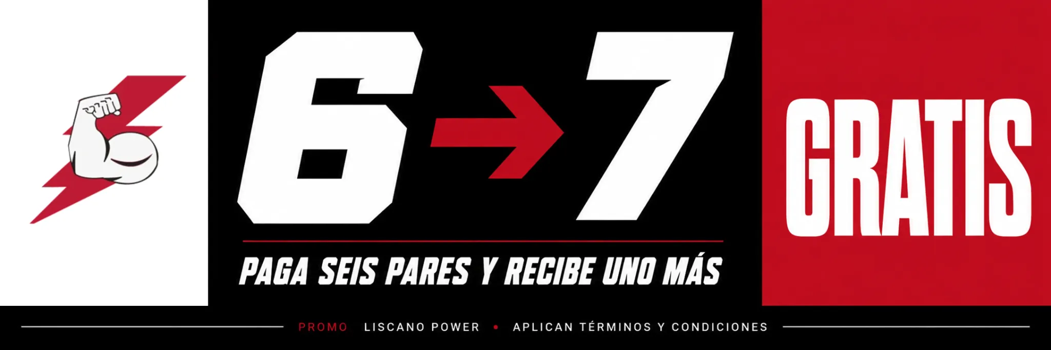 Paga seis pares y recibe uno más gratis